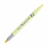 Текстовыделитель Pentel "ILLUMINA FLEX" 2-х сторон. пастельно-желтый, скошен./пулев 1-3,5мм SLW11P-G