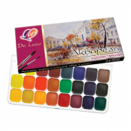 Акварель худож. Луч "De Luxe" 24цв. б/кист., в карт.уп. 14С 1039-08