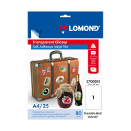 Плёнка А4 "Lomond" самокл., 25л, прозрачная. д/струйной печати (2700003)