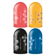 Точилка Faber-Castell "Jelly" 1 отв., пластиковая, контейнер, ассорти 583213