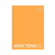 Тетрадь 80л А4 клетка/гребень "Premium. NEWtone NEON" обл. мел. картон, оранж 80Т4лA1гр_00935 Хатбер