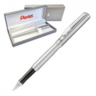 Роллер 0,7мм, синий, корп. серый "Sterling K600" K600-LR7CEBSET Pentel