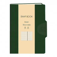 Блокнот А5 80л "Snap book. №8" линейка, сшивка, тв.обл., иск.кожа, зеленый БСБЛ5804214 Listoff