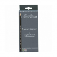 Карандаши ч/гр 12шт Cretacolor "Artist Studio Line" (4H,3H,2H,H,F,2*HB,B,2B,3B,4B,6B) CC141 12