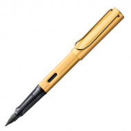 Ручка перьевая LAMY "Lux" 075, корпус-алюминий анодированный золотом ,перо F, пенал 4031502