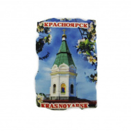 Магнит Красноярск "Часовня Яблоня" 70*50мм, фото на иск.камене