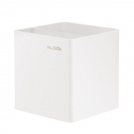 Подставка для пиш. прин. "NuSign" 2 отд., 8,4*8,4*8,6см, пластик, белый ENS011WHITE Deli 