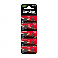 Батарейка Camelion AG10 (389A/LR1130/LR54/189) BL10 щелочной диск 1шт