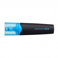 Текстовыделитель UNI View USP-200 /голубой/скошенный/1,0-5,0мм прозр. вращающ. наконеч. 67293