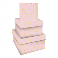 Набор квадратных коробок 3в1 "Stars" 19,5*19,5*11-15,5*15,5*9см MS_46600 MESHU