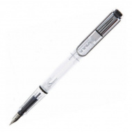 Ручка перьевая LAMY "Vista" 012 синий патр., корпус из серого прозрачн. пластика, перо EF