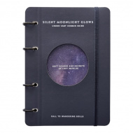 Тетрадь 120л А5+ клетка на кольцах "Moonlight. Синий" иск.кожа, рисунок N6118 Infolio