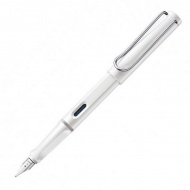 Ручка перьевая LAMY "Safari" 019 синий патр., корпус из белого пластика, перо F
