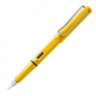 Ручка перьевая LAMY "Safari" 018 синий патр., корпус из желтого пластика, перо EF