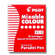 Чернильный патрон Pilot "Parallel Pen" красный (6шт) IC-P3-S6 R