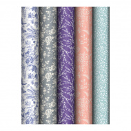 Бумага упаковочная "Grace pattern" глянц., 70*100см, рулон, ассорти MS_62820 MESHU