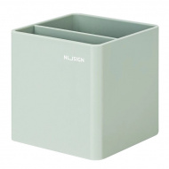 Подставка для пиш. прин. "NuSign" 2 отд., 8,4*8,4*8,6см, пластик, зеленый NS011green Deli