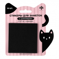 Липкий блок пластик Феникс+ "Розовые коты" 75*75мм, 50л 72322