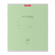 Тетрадь 24л А5+ клетка "Классика" картон, зеленый 35324 Erich Krause