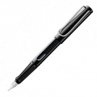 Ручка перьевая LAMY "Safari" 019 синий патр., корпус из черного пластика, перо EF