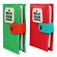 Визитница на  22 карточки Languo "Hello Color" иск.кожа, на кнопке, ассорти LG-5611
