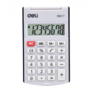 Калькулятор Deli E39217/BLACK (черный) карманный 8р, крышка Калькулятор Deli E39217/BLACK (черный) карманный 8р, крышка