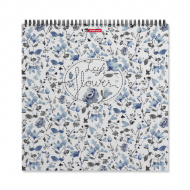 Альбом для эскизов 295*295мм 40л, 120г/м2, гребень "Ледяная красота" 53884 Erich Krause
