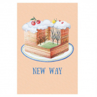 Записная книга А5 80л "New way. Диз.5" сшивка, тв.обл., картон, рисунок КЗ5803132 Listoff