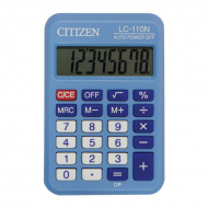 Калькулятор Citizen LC-110NBLBP/NRBL (голубой) карманный 8р Калькулятор Citizen LC-110NBLBP/NRBL (голубой) карманный 8р