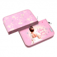 Пенал Erich Krause "Пуанты" 1 отд., 20,5*13,5*3см, на молнии 59907