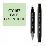Маркер спиртовой худож. TOUCH "Twin" зеленый светлый бледный,  двустор., пулевид./скошен. GY167