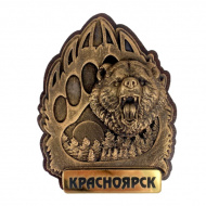 Магнит Красноярск "Медведь. Лапа" 6,5*8см, полим.гипс 22964