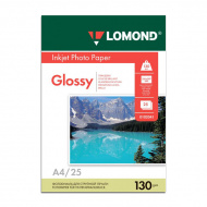 Бумага А4 Lomond д/стр.пр. 130г/м2, глянцевая, односторонняя 0102041 (25л)