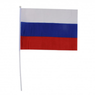 Флаг "Триколор" 30*45см, пласт. трубочка, искусств. шёлк MC-3787/1200 Basir