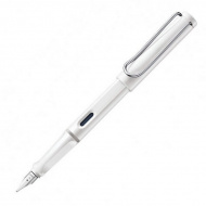Ручка перьевая LAMY "Safari" 019 синий патр., корпус из белого пластика, перо EF