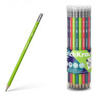 Карандаш ч/гр HB, пластик, круглый, ластик, ассорти "JOY Риф" 62768 Erich Krause