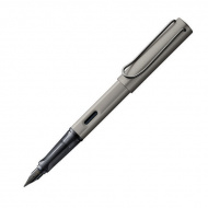 Ручка перьевая LAMY "Lux" 057, корпус-алюминий анодированный рутением,перо F, пенал 4031494