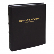 Фотоальбом на 200ф 10*15 "Moment & Memory. Черный" кармашки 9028512 deVENTE