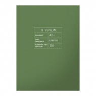 Тетрадь120л А5- клетка/сшивка "Foliage" картон, зеленый Т51209472 Listoff