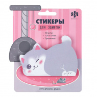Липкий блок Феникс+ "Серый котенок" 73*100мм, 60л фигурн. 65211