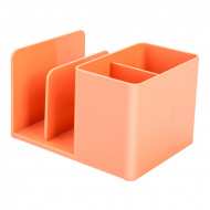 Подставка-органайзер Deli "Nusign" 15,5*12*9,6см, пластик, 4отд., розовый ENS950PINK