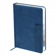 Ежедневник А5 2027 BG "Vesper Index. Blue" тв.обл., иск.кожа, синий DdА5_68094