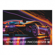 Альбом д/рис 40л А4 "Скорость" 100г/м2, склейка, мел. карт. 74005 Lamark