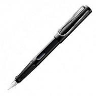 Ручка перьевая LAMY "Safari" 019 синий патр., корпус из черного пластика, перо F