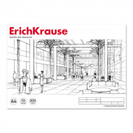 Альбом д/черчения А4, 10л, 200г/м2, склейка, рамка 60684 Erich Krause